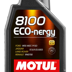 Motul USA Oil, 8100 Eco-Nergy, SAE 5W-30, Synthetic, 1 Liter Bottle, Single – 102782