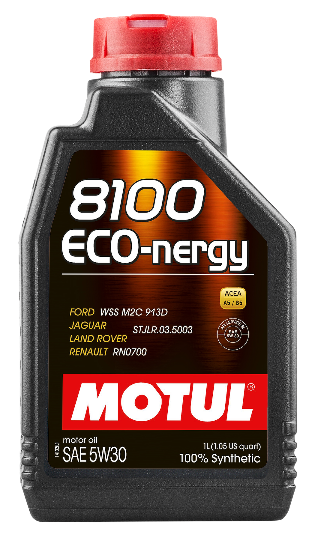 Motul USA Oil, 8100 Eco-Nergy, SAE 5W-30, Synthetic, 1 Liter Bottle, Single – 102782