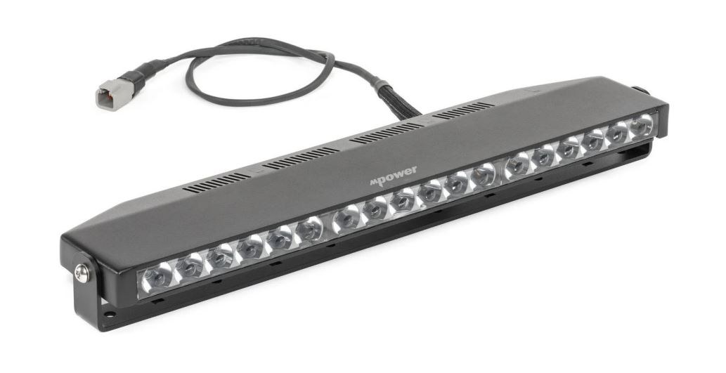 M Power Light Bar, Orv, LED, 18 Inch Length, White, 158 Watt/ 11.25 Amp at 14 Volt, Spot/ Flood Beam, 12441 Raw Lumens – EMPLR00008