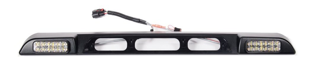 M Power Center High Mount Stop Light, Orv, LED, Silicone Lens, White/Amber Bulb, 22 Watts, With White Cargo Illuminating Light – RTL-ETCL40FFB1