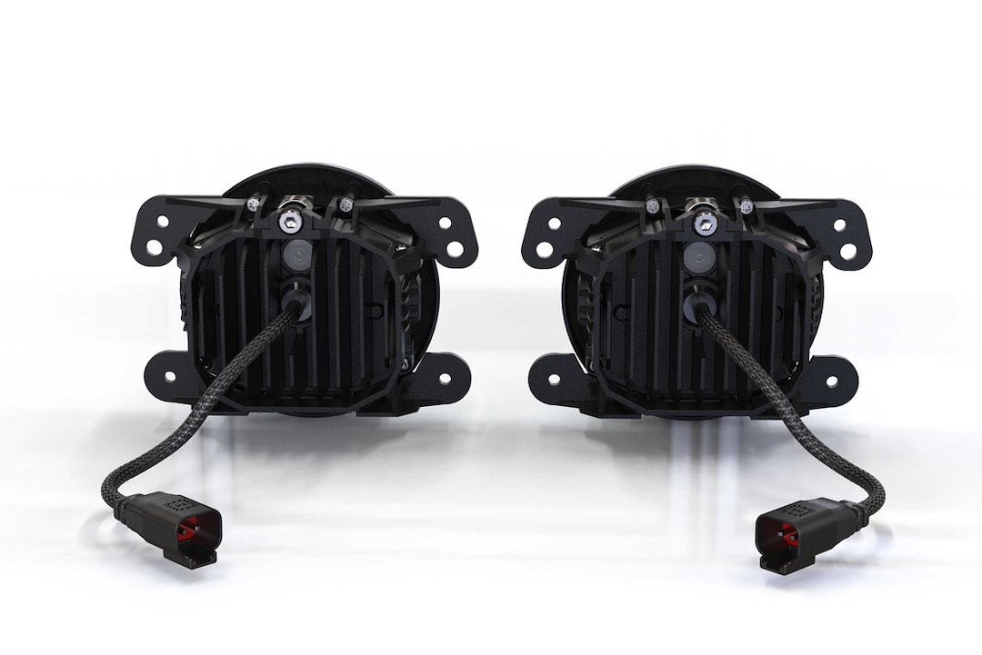 Morimoto Driving/ Fog Light Mounting Bracket, 4Banger, Bolt-On, Powder Coated, Mounts One Light, Black, Stainless Steel, Set of 2 – BAF023