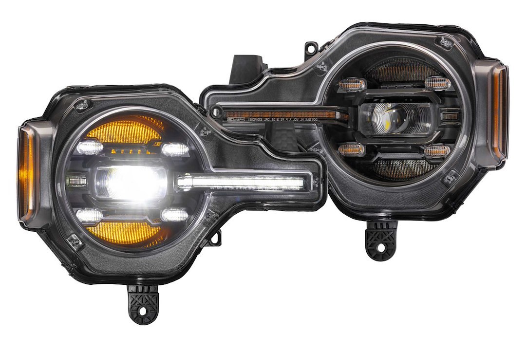 Morimoto Headlight Assembly, Xb, LED Bulb, Bi-LED Projector, White DRL/ Amber Side Marker Light, UV-Resistant Polycarbonate Clear Lens – LF497