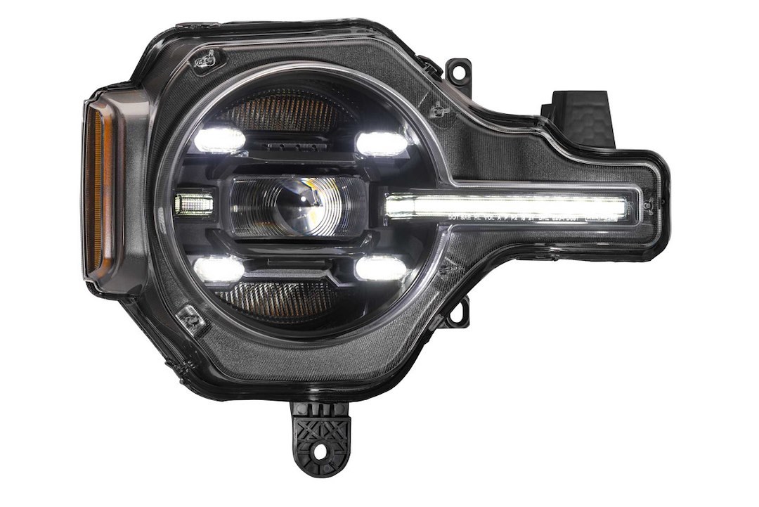 Morimoto Headlight Assembly, Xb, LED Bulb, Bi-LED Projector, White DRL/ Amber Side Marker Light, UV-Resistant Polycarbonate Clear Lens – LF497
