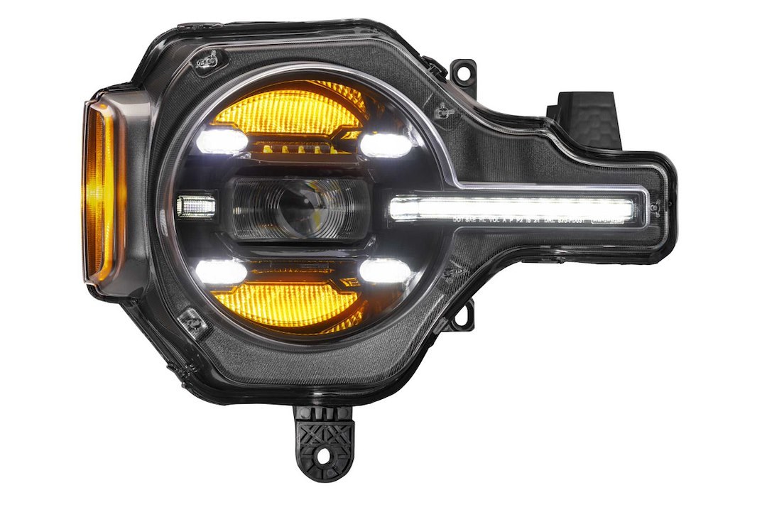 Morimoto Headlight Assembly, Xb, LED Bulb, Bi-LED Projector, White DRL/ Amber Side Marker Light, UV-Resistant Polycarbonate Clear Lens – LF497