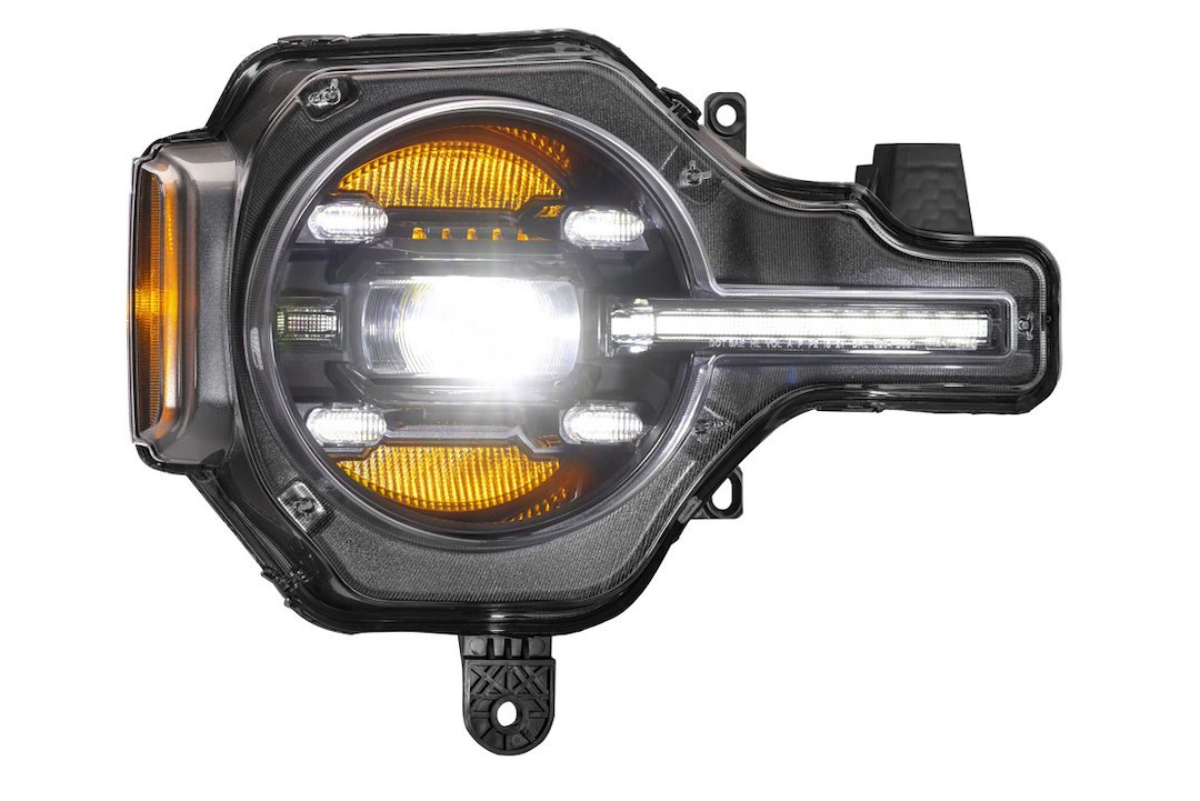 Morimoto Headlight Assembly, Xb, LED Bulb, Bi-LED Projector, White DRL/ Amber Side Marker Light, UV-Resistant Polycarbonate Clear Lens – LF497