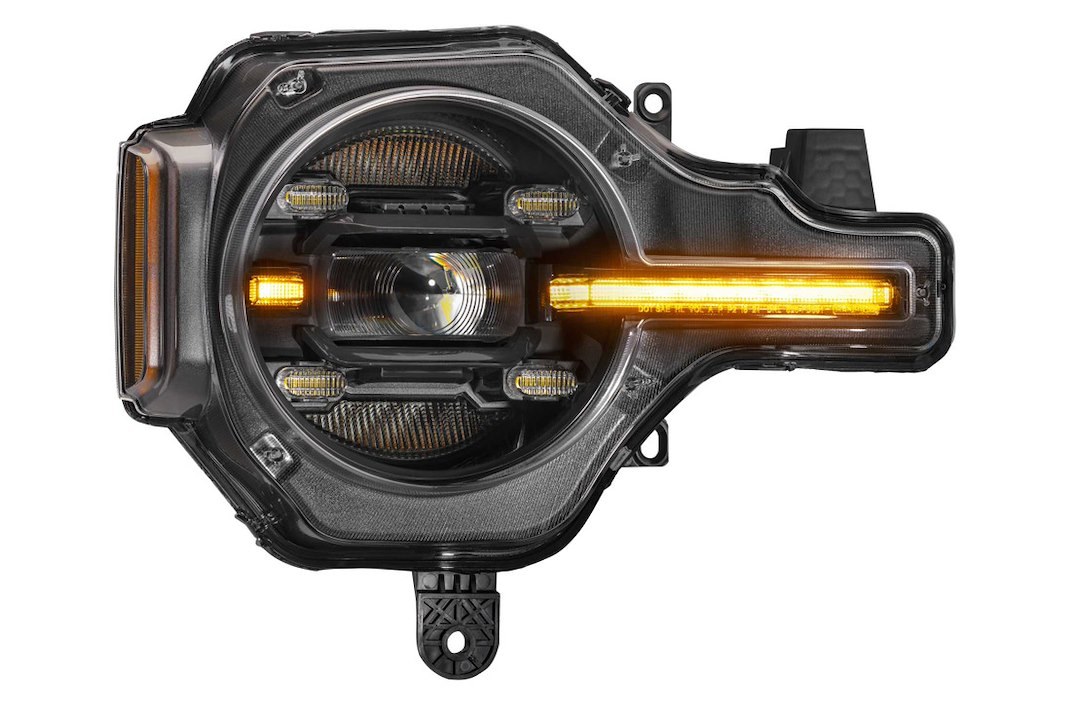 Morimoto Headlight Assembly, Xb, LED Bulb, Bi-LED Projector, White DRL/ Amber Side Marker Light, UV-Resistant Polycarbonate Clear Lens – LF497