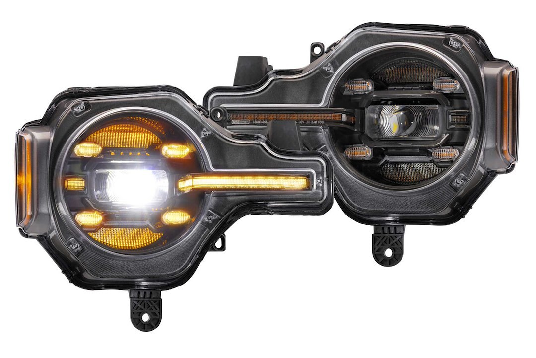 Morimoto Headlight Assembly, Xb, LED Bulb, Bi-LED Projector, Amber DRL/ Amber Side Marker Light, UV-Resistant Polycarbonate Clear Lens – LF497-A