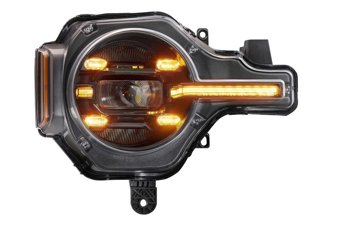 Morimoto Headlight Assembly, Xb, LED Bulb, Bi-LED Projector, Amber DRL/ Amber Side Marker Light, UV-Resistant Polycarbonate Clear Lens – LF497-A