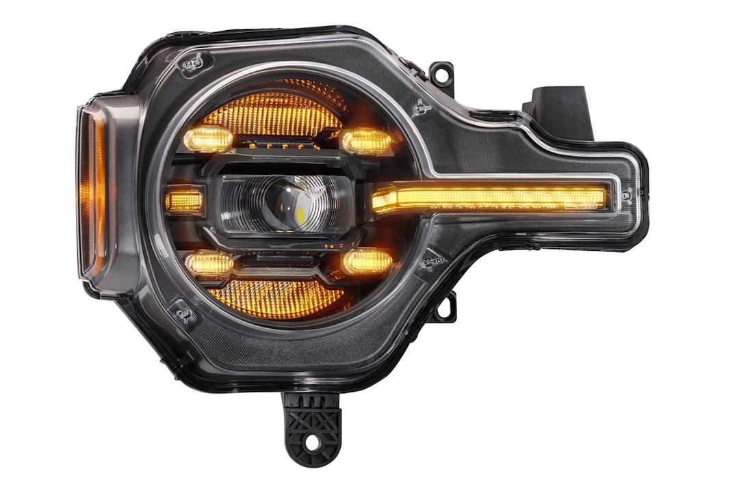 Morimoto Headlight Assembly, Xb, LED Bulb, Bi-LED Projector, Amber DRL/ Amber Side Marker Light, UV-Resistant Polycarbonate Clear Lens – LF497-A