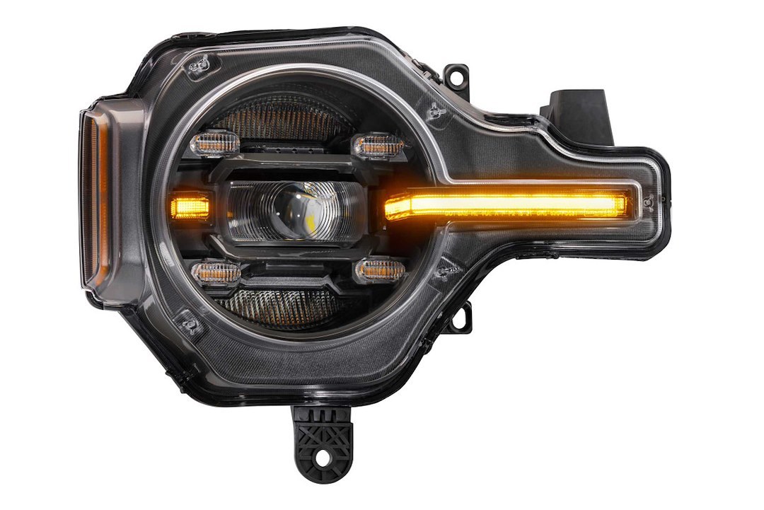 Morimoto Headlight Assembly, Xb, LED Bulb, Bi-LED Projector, Amber DRL/ Amber Side Marker Light, UV-Resistant Polycarbonate Clear Lens – LF497-A