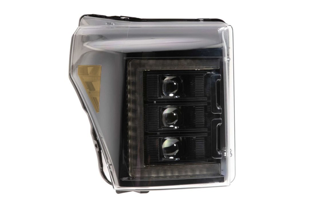 Morimoto Headlight Assembly, Xb, LED Bulb, High and Low Projector Beam, White DRL/ Amber Side Marker Light, Polycarbonate Clear Lens – LF505-ASM