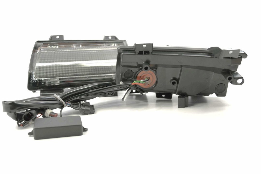 Morimoto Daytime Running Light – LED, Xb, Black Rectangular Housing, Smoked Lens, White DRL and Parking/ Sequential Amber Turn Signal – LF513