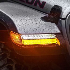 Morimoto Daytime Running Light – LED, Xb, Black Rectangular Housing, Smoked Lens, White DRL and Parking/ Sequential Amber Turn Signal – LF513