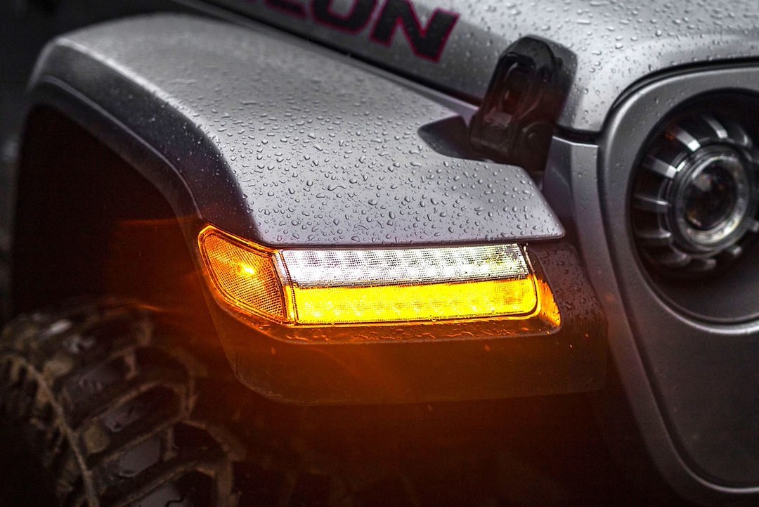 Morimoto Daytime Running Light – LED, Xb, Black Rectangular Housing, Smoked Lens, White DRL and Parking/ Sequential Amber Turn Signal – LF513