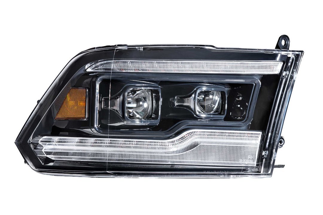 Morimoto Headlight Assembly, Xb, LED Bulb, High and Low Projector Beam, Amber DRL/ Amber Side Marker Light, Polycarbonate Clear Lens – LF520-A-ASM