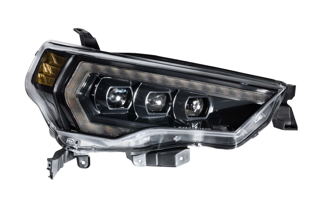 Morimoto Headlight Assembly, Xb, LED Bulb, High and Low Projector Beam, Amber DRL/ Amber Side Marker Light, Polycarbonate Clear Lens – LF531.2-A-ASM