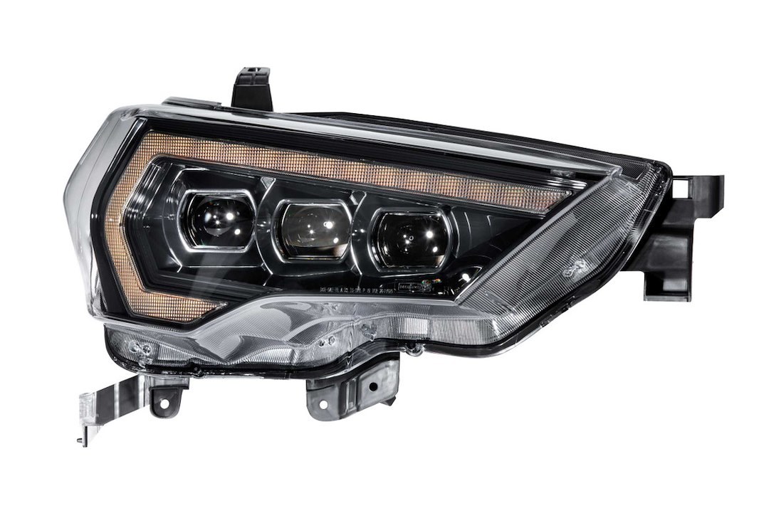 Morimoto Headlight Assembly, Xb, LED Bulb, High and Low Projector Beam, Amber DRL/ Amber Side Marker Light, Polycarbonate Clear Lens – LF531.2-A-ASM