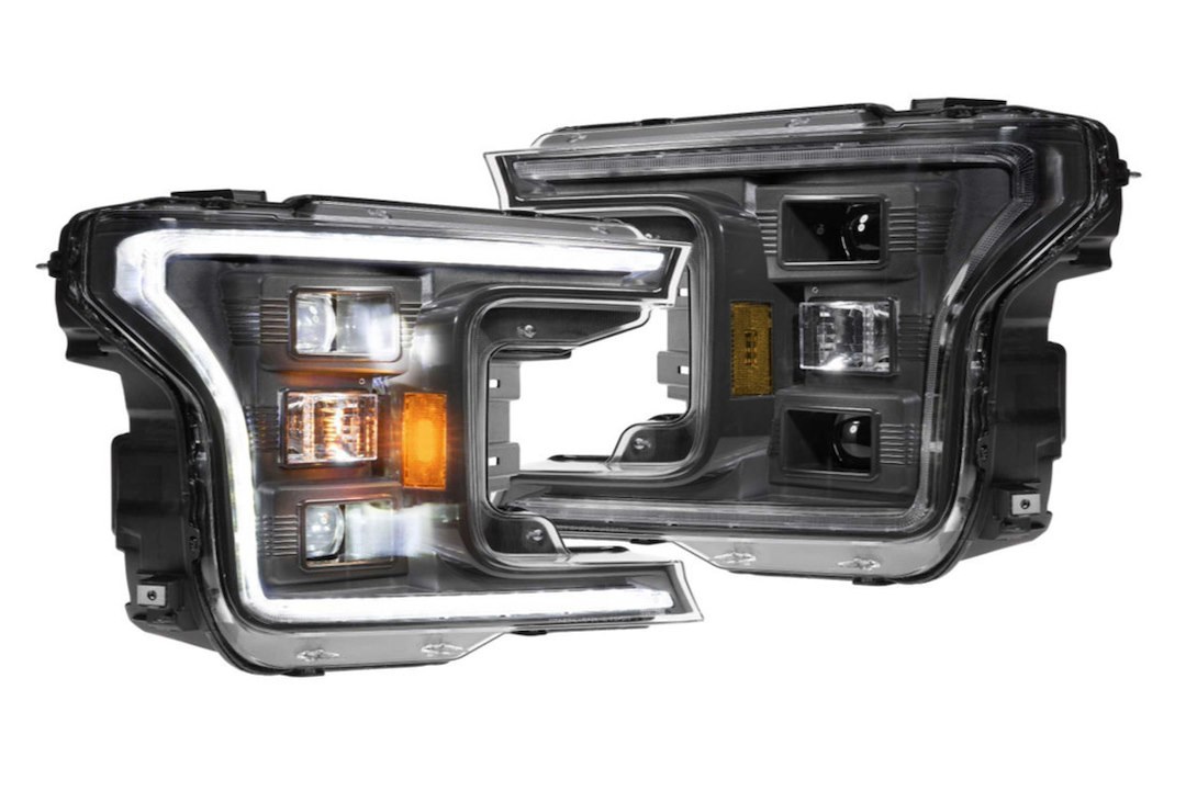 Morimoto Headlight Assembly, Xb Hybrid, LED Bulb, High and Low Projector Beam, White DRL, Polycarbonate Clear Lens, Black ABS Plastic Housing – LF551