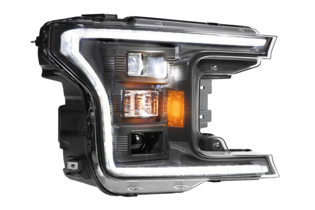 Morimoto Headlight Assembly, Xb Hybrid, LED Bulb, High and Low Projector Beam, White DRL, Polycarbonate Clear Lens, Black ABS Plastic Housing – LF551