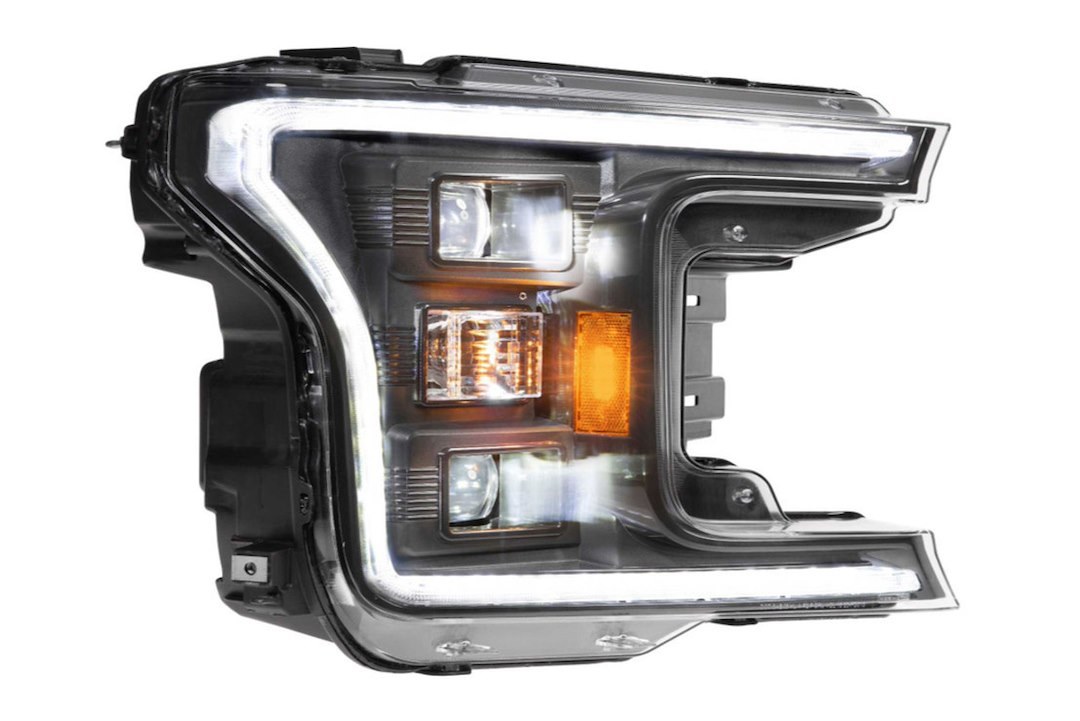 Morimoto Headlight Assembly, Xb Hybrid, LED Bulb, High and Low Projector Beam, White DRL, Polycarbonate Clear Lens, Black ABS Plastic Housing – LF551
