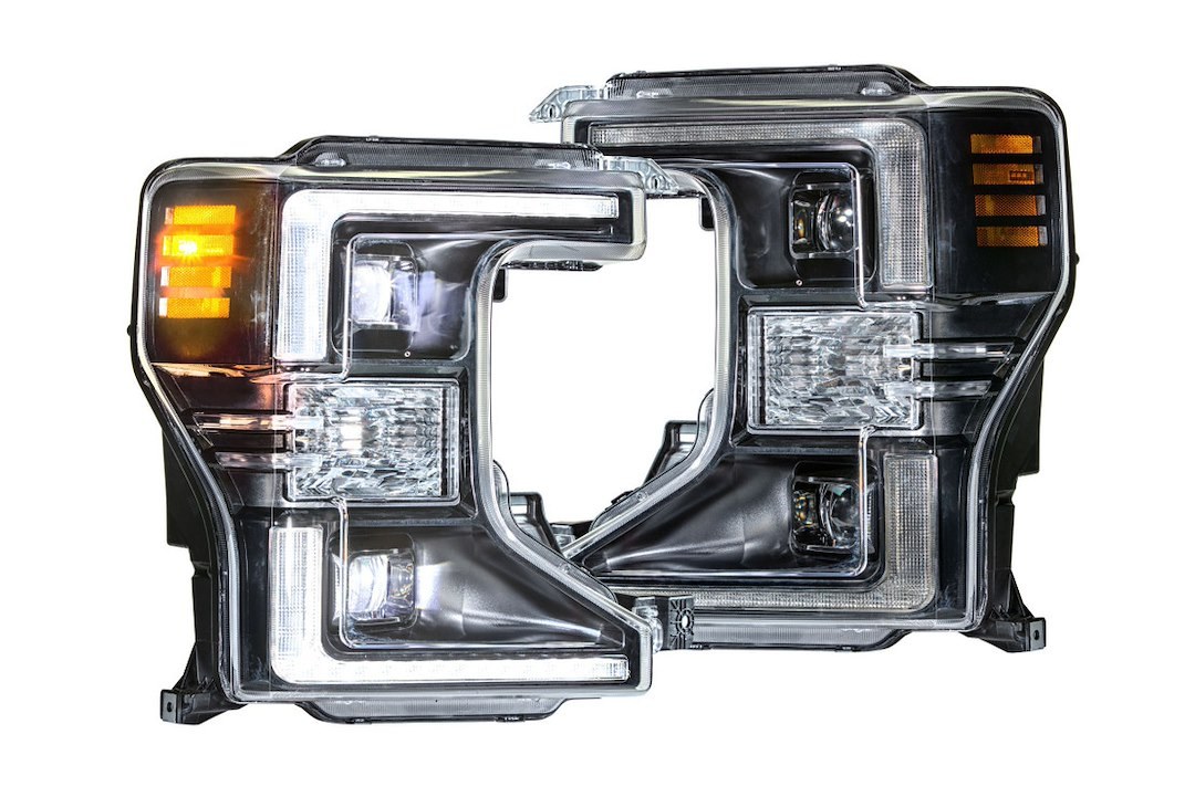 Morimoto Headlight Assembly, Xb Hybrid, LED Bulb, High and Low Projector Beam, White DRL, Polycarbonate Clear Lens, Black ABS Plastic Housing – LF556