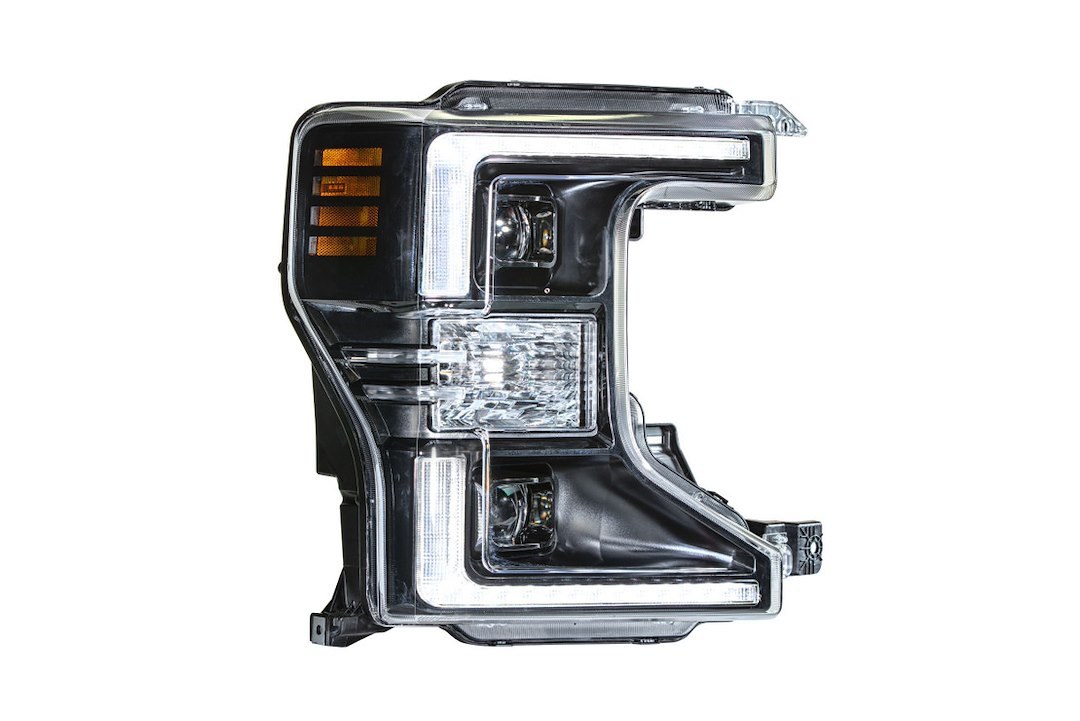Morimoto Headlight Assembly, Xb Hybrid, LED Bulb, High and Low Projector Beam, White DRL, Polycarbonate Clear Lens, Black ABS Plastic Housing – LF556