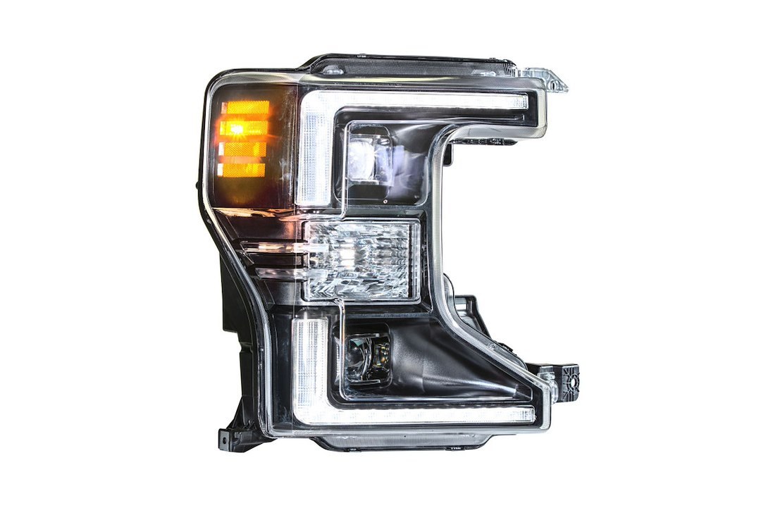 Morimoto Headlight Assembly, Xb Hybrid, LED Bulb, High and Low Projector Beam, White DRL, Polycarbonate Clear Lens, Black ABS Plastic Housing – LF556