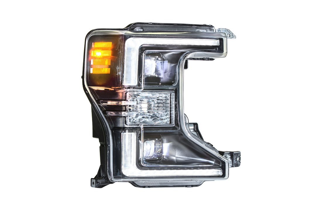 Morimoto Headlight Assembly, Xb Hybrid, LED Bulb, High and Low Projector Beam, White DRL, Polycarbonate Clear Lens, Black ABS Plastic Housing – LF556