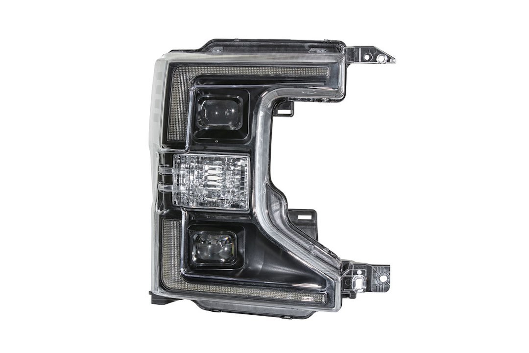 Morimoto Headlight Assembly, Xb Hybrid, LED Bulb, High and Low Projector Beam, White DRL, Polycarbonate Clear Lens, Black ABS Plastic Housing – LF556