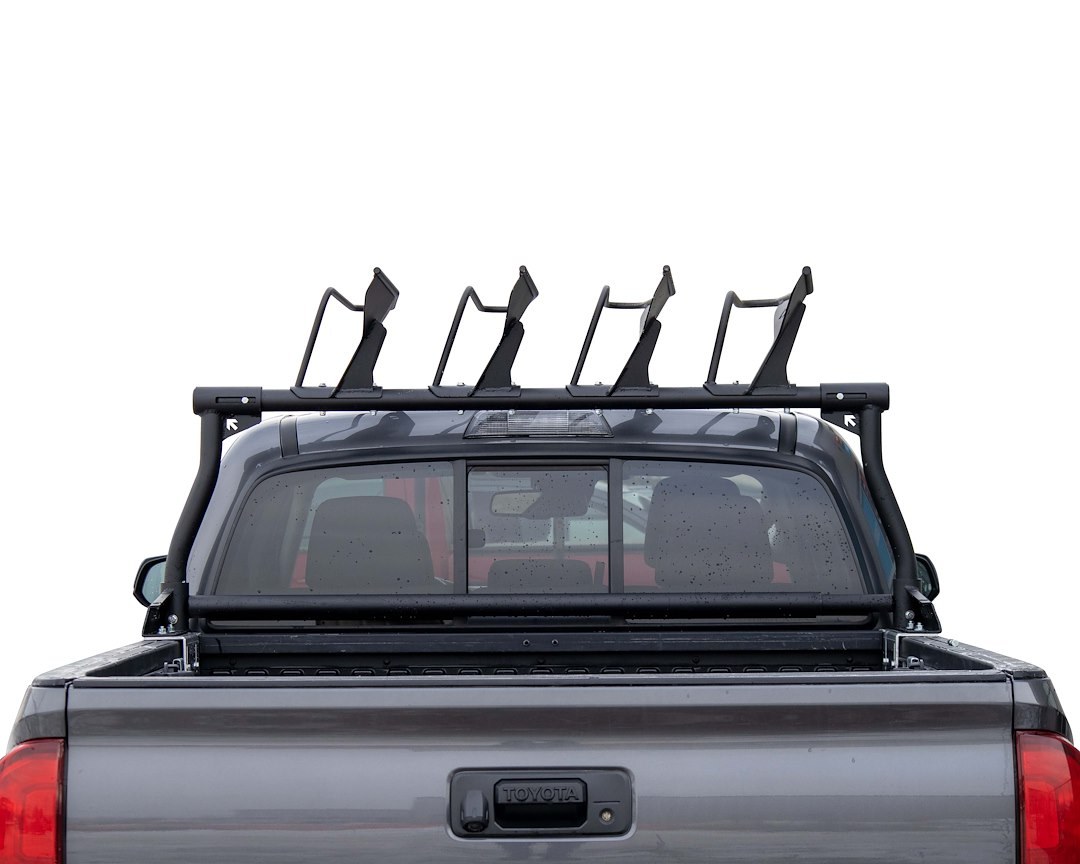 Multy Rack S Bike Rack, Lite, Bed Mount, Holds 2 Bikes Vertically, Cradle System with Straps, Non-Foldable, Texture Black Powder Coated – MR-2058