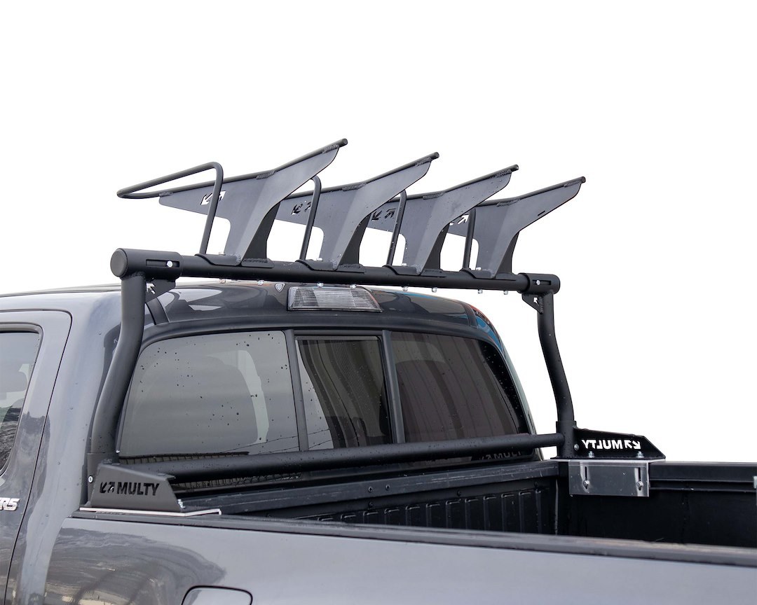 Multy Rack S Bike Rack, Lite, Bed Mount, Holds 2 Bikes Vertically, Cradle System with Straps, Non-Foldable, Texture Black Powder Coated – MR-2058
