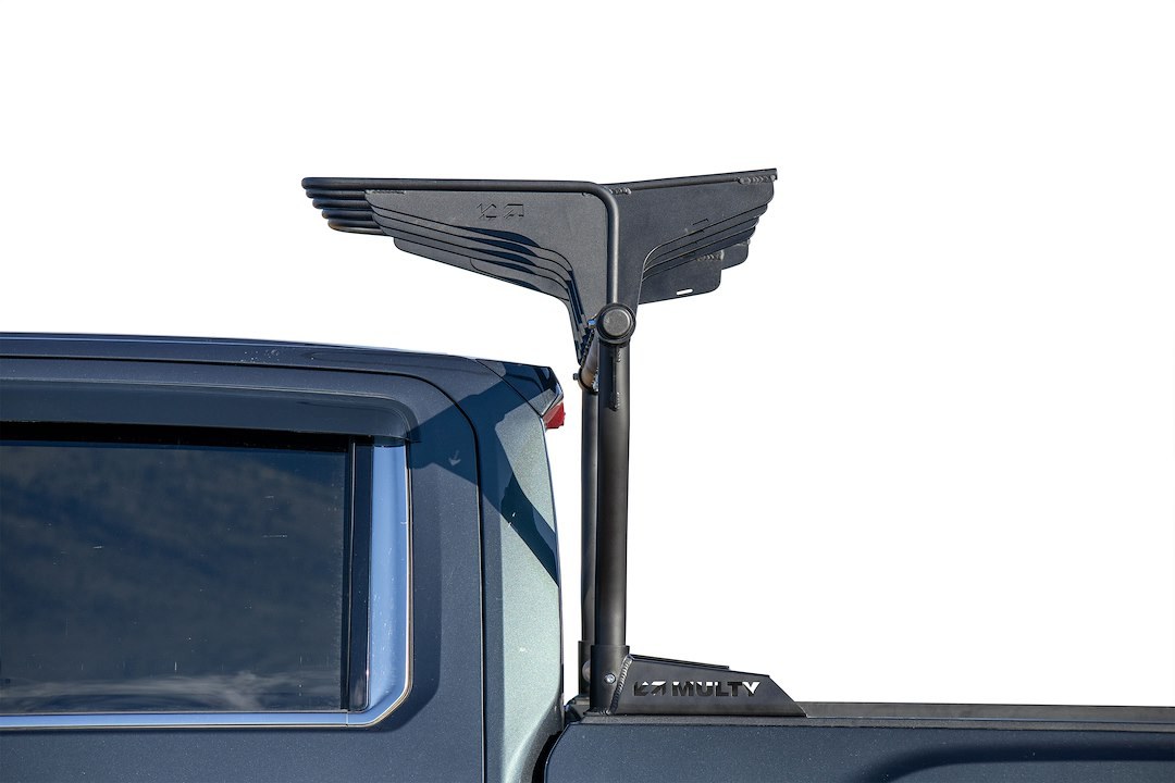 Multy Rack S Bike Rack, Pro XL, Bed Mount, Holds 2 Bikes Vertically, Cradle System with Straps, Non-Foldable, Texture Black Powder Coated – MR-2366