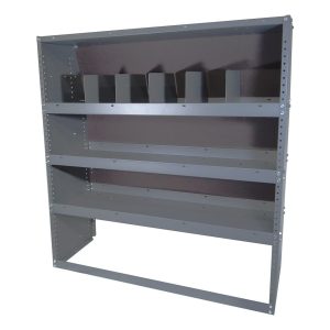 Masterack Van Storage System Shelf Unit, 46 Inch Height X 43 Inch Width X 16 Inch Depth, Shelving Module, Tapered, Steel – 022434KP