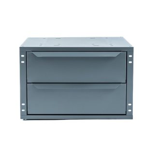 Masterack Van Storage System Cabinet, Shelf Mount, 12 Inch Height X 18-1/2 Inch Width X 16 Inch Depth, 2 Drawers, With Divided Scoop Tray – 025070KP
