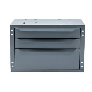 Masterack Van Storage System Cabinet, Shelf Mount, 12 Inch Height X 18-1/2 Inch Width X 12 Inch Depth, 3 Drawers, With Divided Scoop Tray – 027259KP