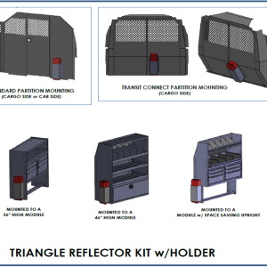 Masterack Emergency Reflector Kit Holder, Used to Secure Masterack Part Number 022181KP Safety Triangle Reflector Kit – 027512KP