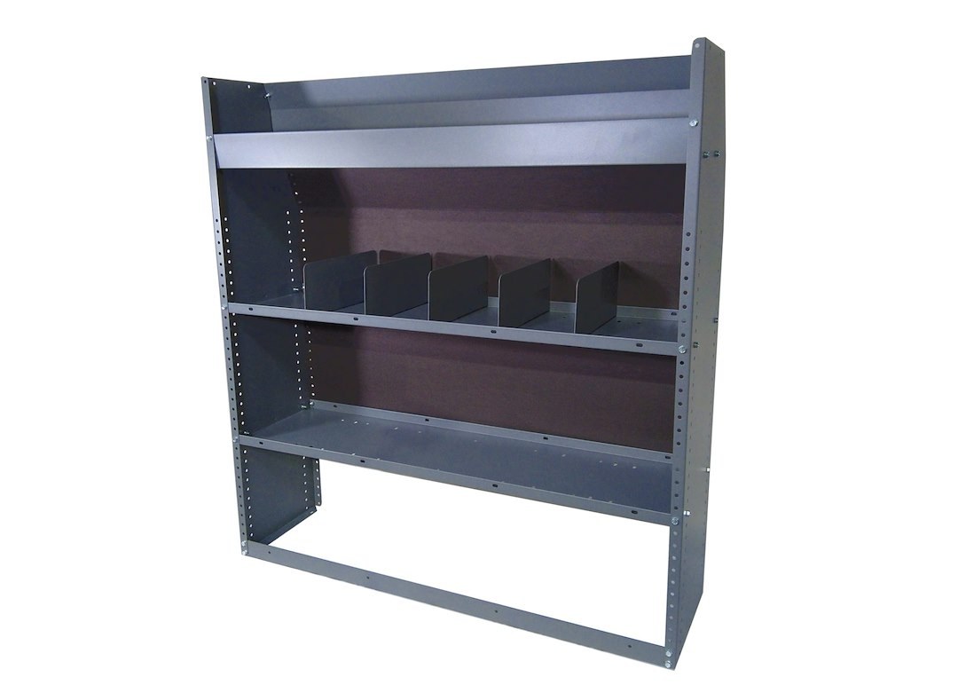 Masterack Van Storage System Shelf Unit, 46 Inch Height X 43 Inch Width X 12 Inch Depth, Shelving Module, Tapered, Steel – 027546KP