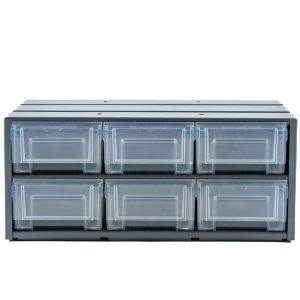 Masterack Van Storage System Cabinet, Shelf Mount, 7 Inch Height X 18-1/2 Inch Width X 12 Inch Depth, 6 Drawers – 02D641KP