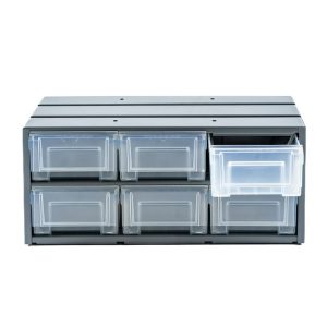 Masterack Van Storage System Cabinet, Shelf Mount, 7 Inch Height X 18-1/2 Inch Width X 12 Inch Depth, 6 Drawers – 02D641KP