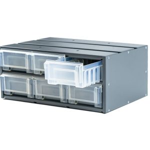 Masterack Van Storage System Cabinet, Shelf Mount, 7 Inch Height X 18-1/2 Inch Width X 12 Inch Depth, 6 Drawers – 02D641KP