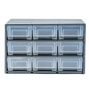 Masterack Van Storage System Cabinet, Shelf Mount, 10.9 Inch Height X 17.5 Inch Width X 11.5 Inch Depth, 9 Drawers – 02D643KP