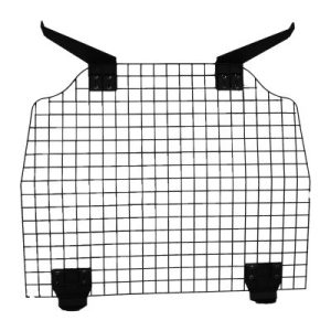 Masterack Bulkhead Divider, Full Bulkhead, With Mesh Window, Black, Steel, With Mounting Hardware, With Bulkhead Divider Wing – 02N147KP