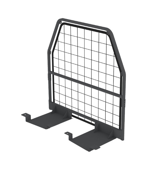 Masterack Bulkhead Divider, Full Bulkhead, With Mesh, Black, Steel – 02T408KP