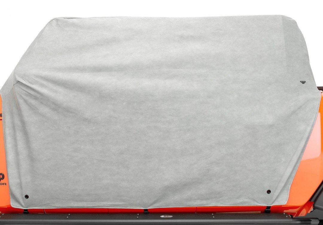 Mastertop Cab Cover, Covers Cab from Windshield Frame to Cargo Area, Waterproof, Gray, Fabric – 11120409