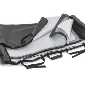 Mastertop Storage Bag, For Use with Soft Top Rear Windows, Zipper Type Closure, With One Handle/ Two Threaded Straps, Black Diamond – 13100624