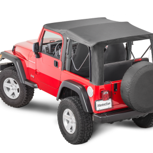 Mastertop Soft Top, Black Diamond, Sailcloth Fabric, Uses Factory Doors, Includes Tinted Window, Does Not Include Sun Roof – 15101235