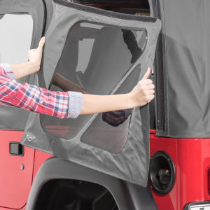 Mastertop Soft Top, Black Diamond, Sailcloth Fabric, Uses Factory Doors, Includes Tinted Window, Does Not Include Sun Roof – 15101235
