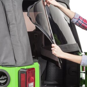 Mastertop Soft Top, Black Diamond, Sailcloth Fabric, Uses Factory Doors, Includes Tinted Window, Includes Folding Sun Roof – 15101335