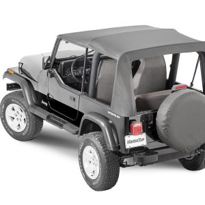 Mastertop Soft Top, Black Diamond, Sailcloth Fabric, Includes Soft Half Doors, Includes Tinted Window, Does Not Include Hardware – 15111135