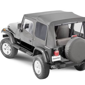 Mastertop Soft Top, Black Diamond, Sailcloth Fabric, Includes Soft Half Doors, Includes Tinted Window, Does Not Include Hardware – 15111135